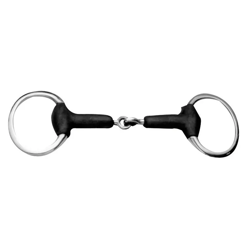 Korsteel Soft Rubber Jointed Eggbutt Snaffle Bit 